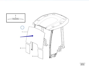 Стекло лобовое верхнее (BL61b/BL71b) VOE15053125