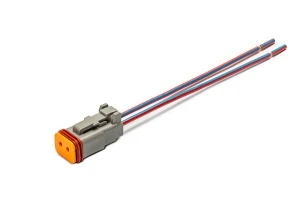 Разъем гнездовой 2-х контактный с проводом DEUTSCH JCB (OEM) 7212/0001